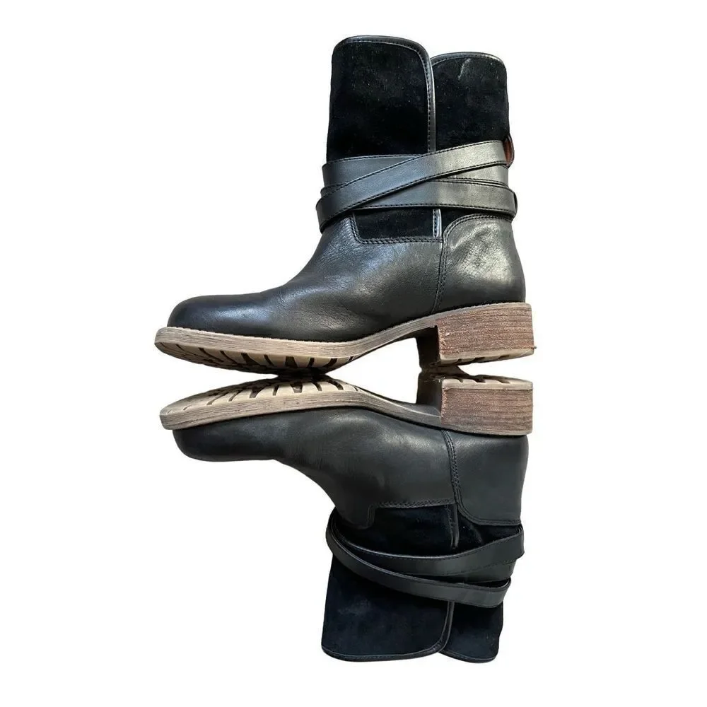 Lucky Brand Declan’s Black Leather Mid Calf Boot‎ size 10